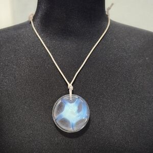 LALIQUE Necklace with Whirlwind Opalescent Glass Pendant
